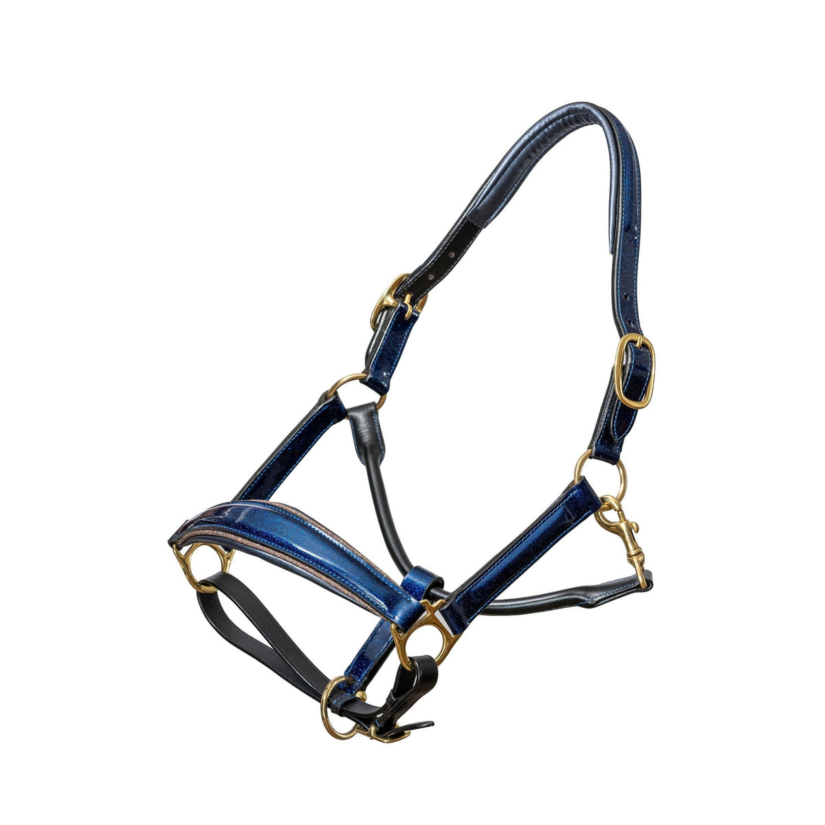 Halter Ego Revolution Cobalt Blue Patent Leather Horse Halter