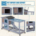 Bild in Galerie-Betrachter laden, Premium Outdoor Indoor Two Layer Wooden Rabbit Hutch Waterproof Roof by Vivalo
