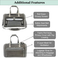 Load image into Gallery viewer, Mr. Peanut's Gold Series Big Apple XL Expandable Pet Carrier V3.0, air travel approved gray fabric with roll-down privacy screen
