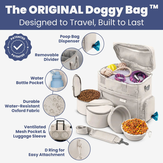 The Original Doggy Bag™ Dog Travel Bag for Supplies by Rubyloo