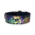 Load image into Gallery viewer, Allysa Payne Beverly Hills art deco snake collar with a wide multicolor abstract pattern and glossy gold hardware.
