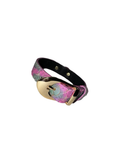 Gallery viewerに画像を読み込む, Mermaid Collection XS Collar by Allysa Payne Beverly Hills, pink iridescent scales with gold buckle
