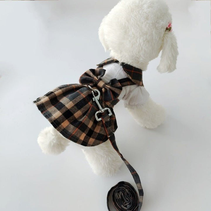 Plaid Dog Dress with Matching Leash – photo 4