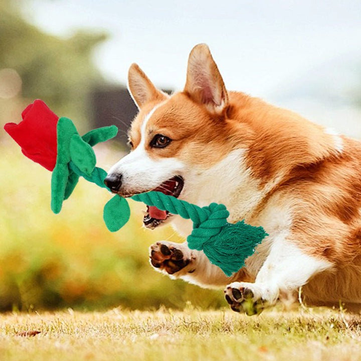 Rose Flower Rope Tug Dog Toy – photo 2