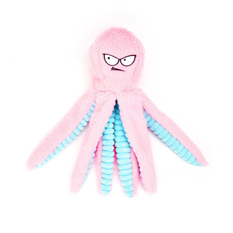 Plush Octopus Squeaky Dog Toy – photo 3
