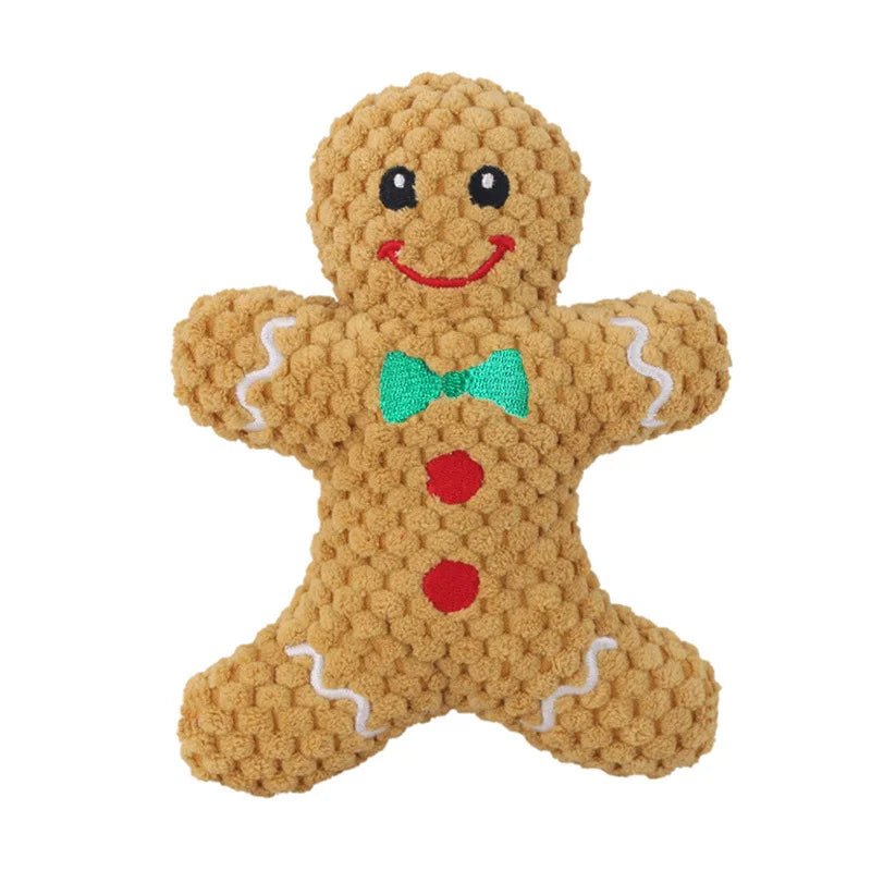Christmas Plush Dog Toys – Santa, Reindeer, Gingerbread &amp; Donut – photo 8