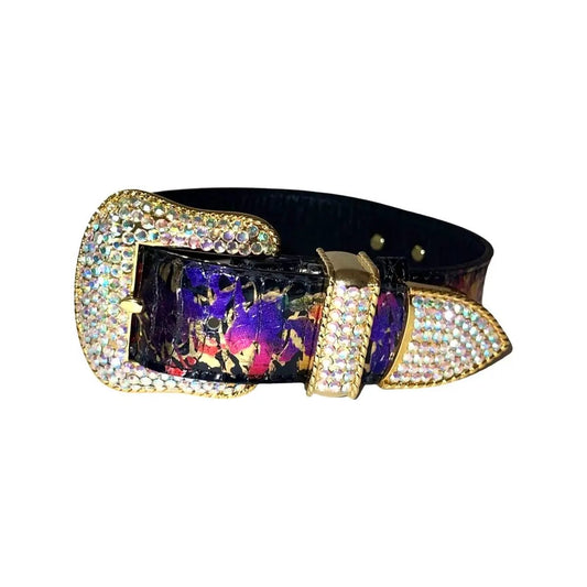 Snake collar by Allysa Payne Beverly Hills, one-of-a-kind Art Deco piece with Swarovski crystals and Italian hardware