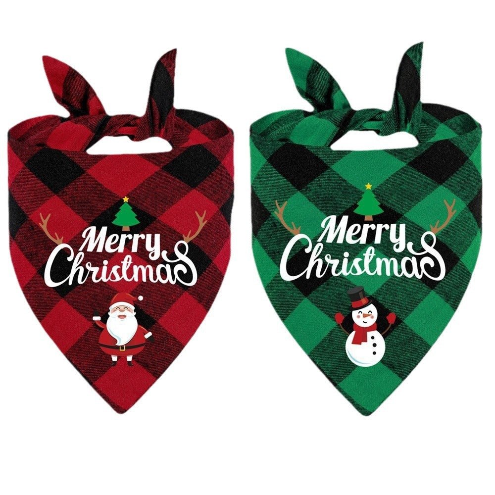 Christmas Plaid Dog &amp; Cat Bandana – photo 3