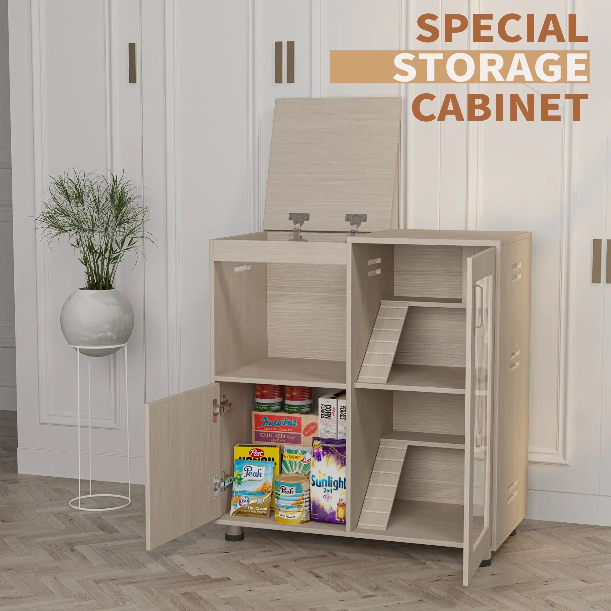 Living World Four Tier Wood Guinea Pig Cage XL With Storage Cabinet by V.I.P Digital Presence