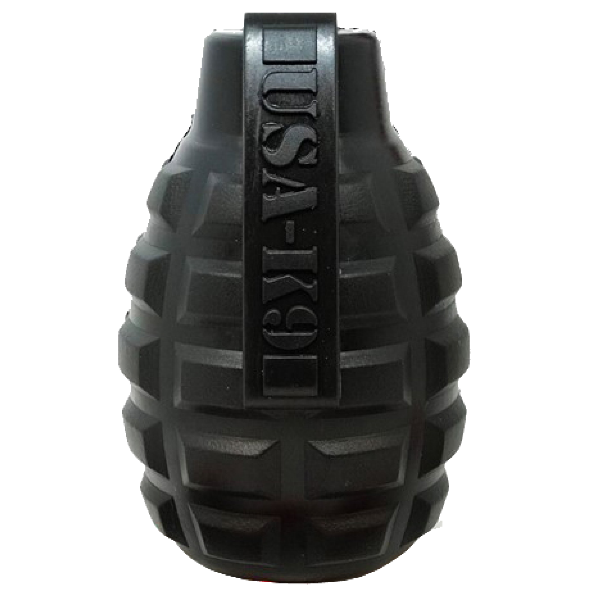 USA K9 Grenade Shaped Durable Heavy Duty Dog Chew Toy Treat Dispenser In Magnum Black For Power Chewers by SodaPup/True Dogs, LLC