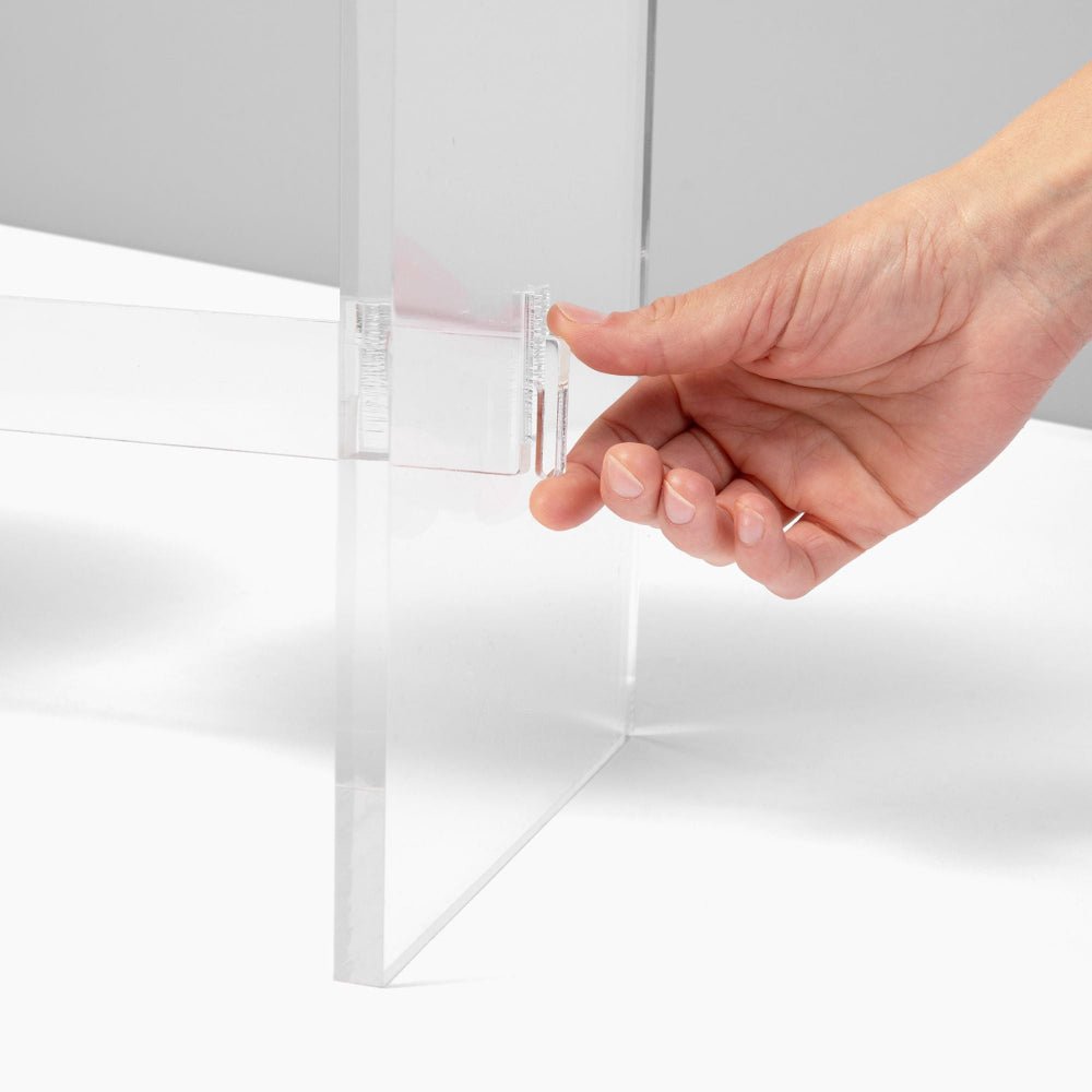 Hiddin Clear Acrylic Single Feeder with Silver Bowl – 12 in High