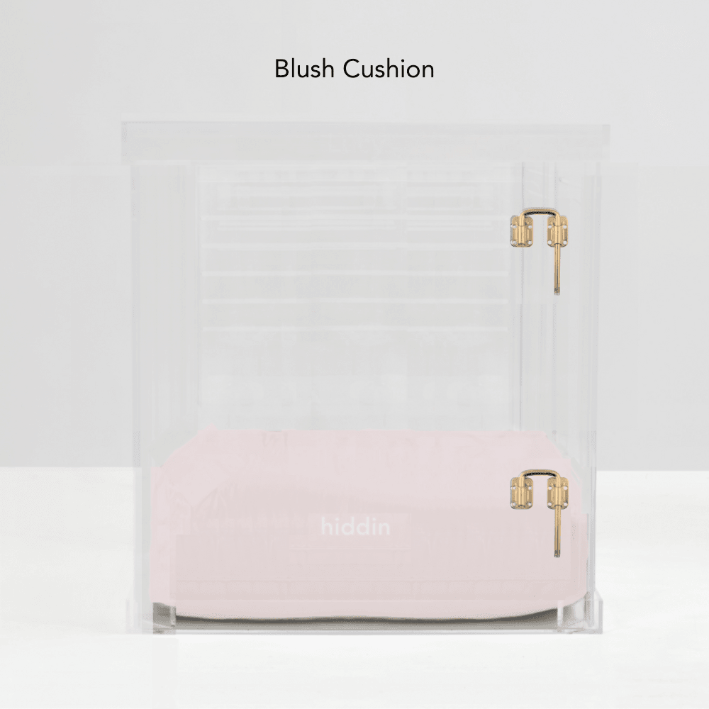 Hiddin Clear Acrylic Dog Crate – Medium, Gold Latch