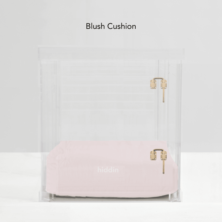 Hiddin Clear Acrylic Dog Crate – Large, Gold Latch