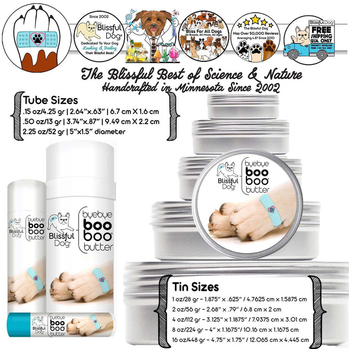Bye Bye Boo Boo Butter for Dogs, 1 Dog Label