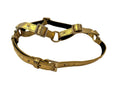 Charger l'image dans la visionneuse de la galerie, Glam Gold Studded Italian Leather Dog Harness by Allysa Payne Beverly Hills
