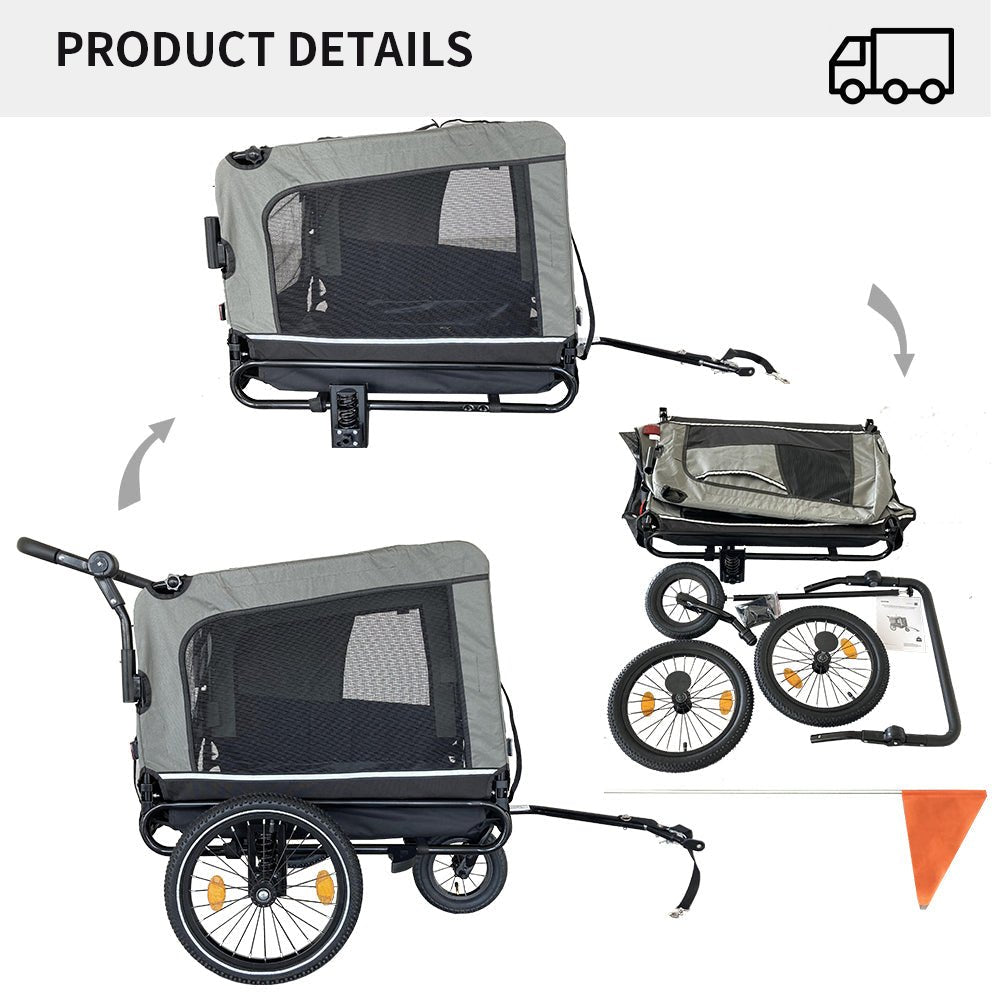 Foldable Dog Bike Trailer &amp; Stroller – photo 7
