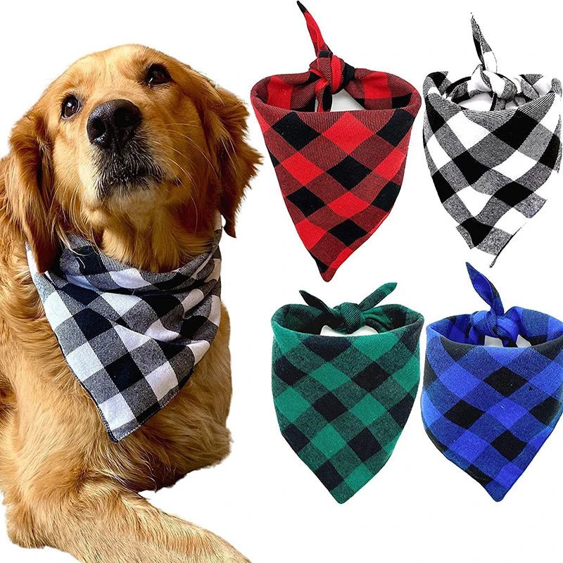 Buffalo Plaid Cotton Dog Bandana