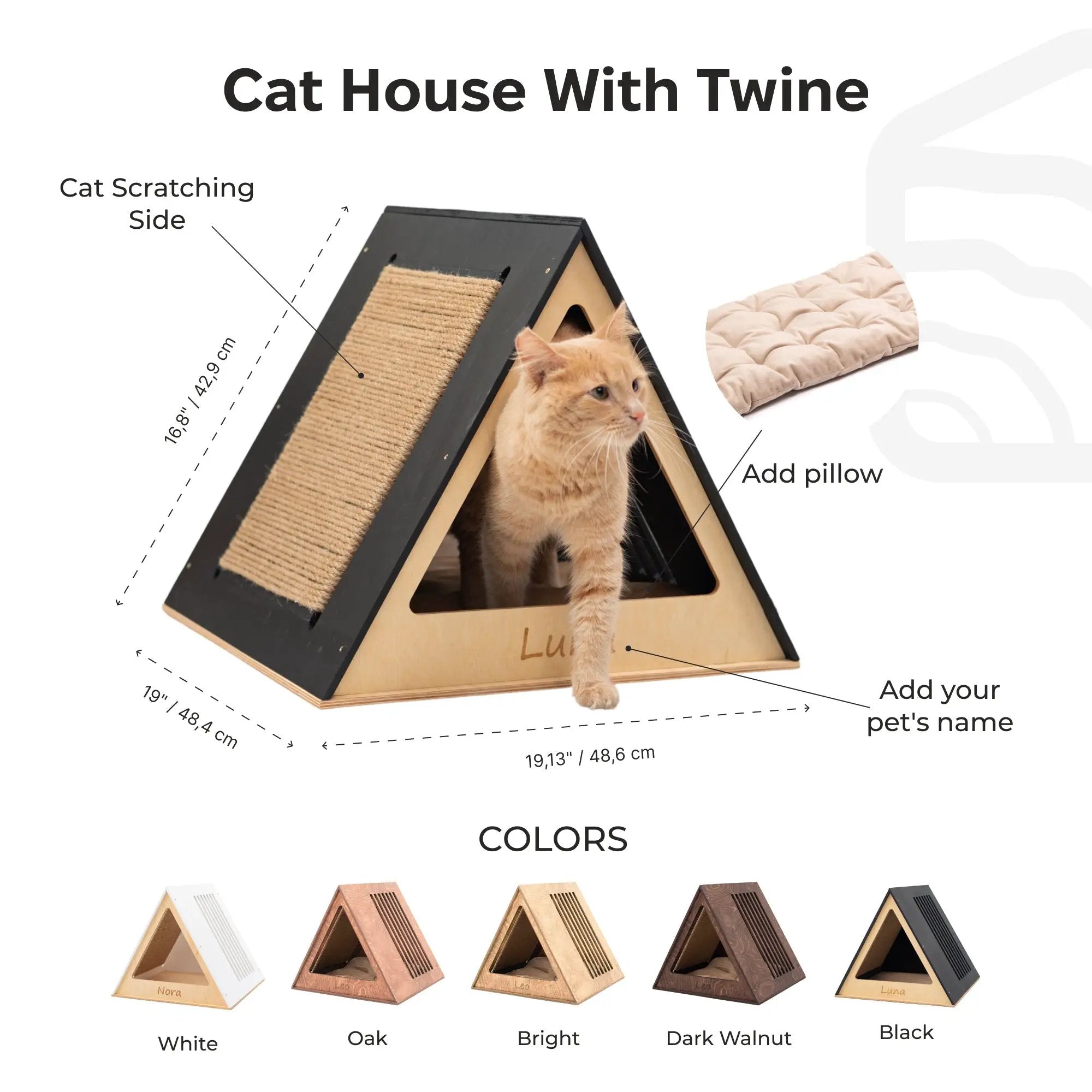 Stylish Solid White Wooden Cat House Shelter Secure Home Interior by Enjoy The Wood