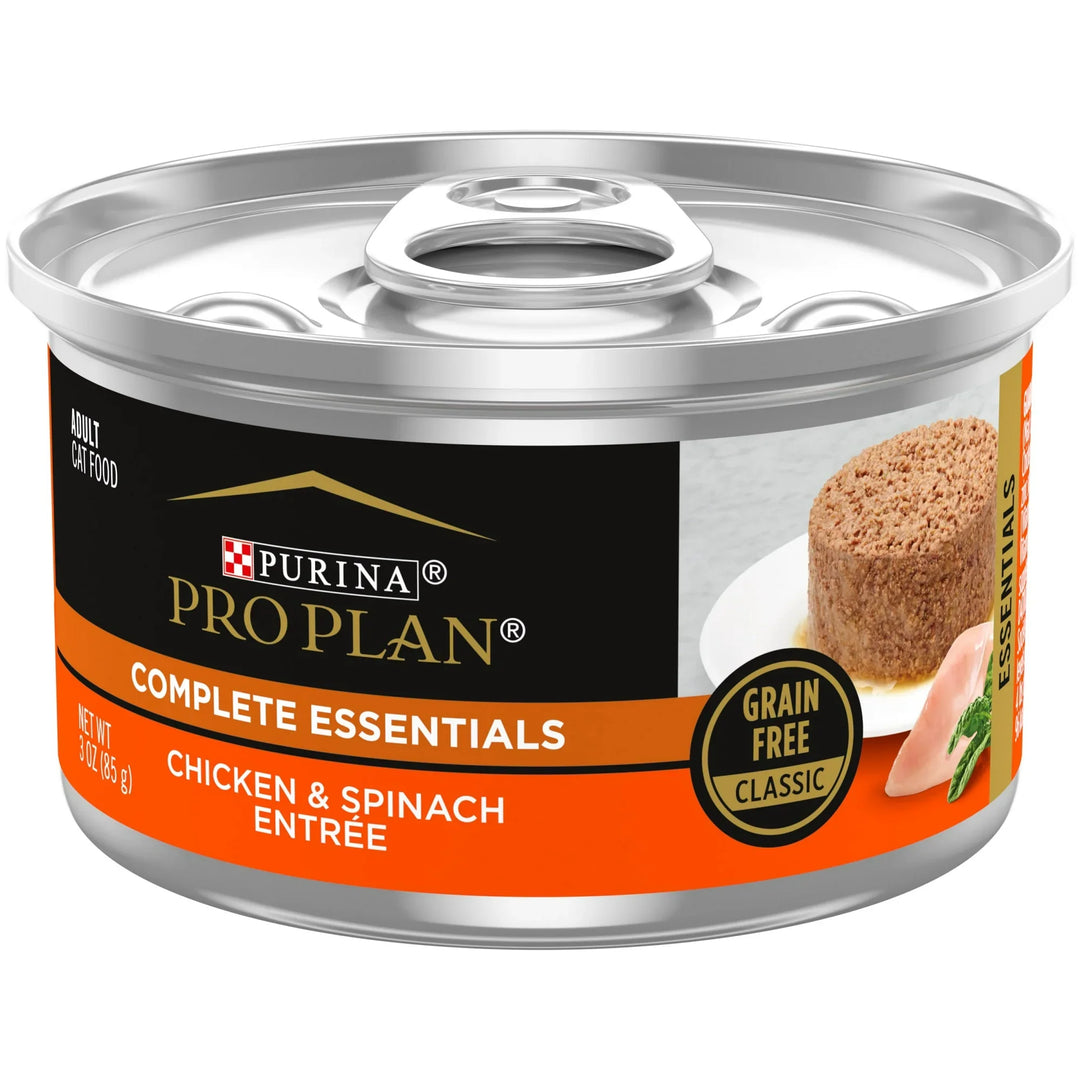 Pro Plan Complete Essentials Chicken &amp; Spinach Entrée Grain Free Classic Wet Cat Food (3oz)