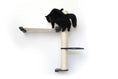 Bild in Galerie-Betrachter laden, The Crow's Nest wall cat scratcher with hammock by Catastrophic Creations; beige sisal post with black brackets
