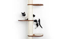 Bild in Galerie-Betrachter laden, The Crow's Nest wall cat scratcher condo with hammock, Catastrophic Creations; sisal post, wood platforms.
