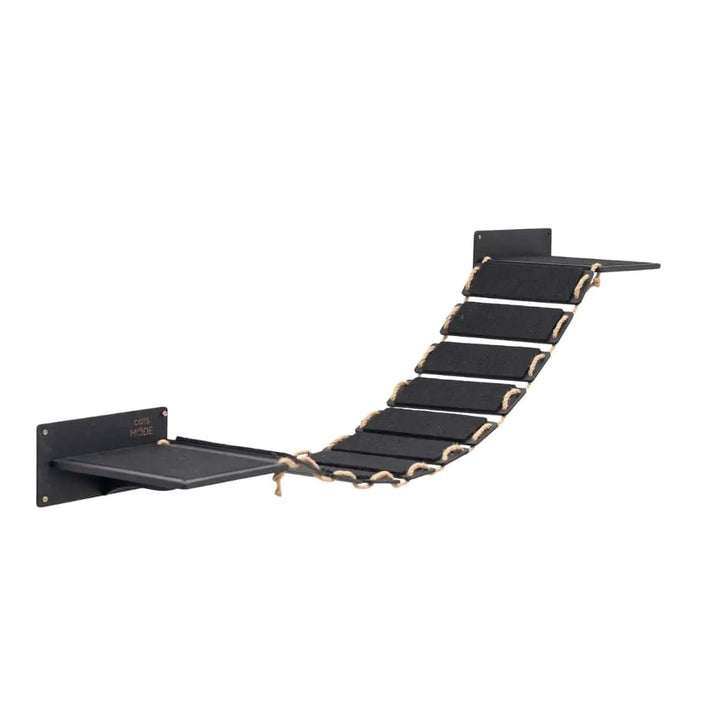 Enjoy The Wood Wall Cat Walk Black 48 Inch Wooden Climbing Bridge by Enjoy The Wood