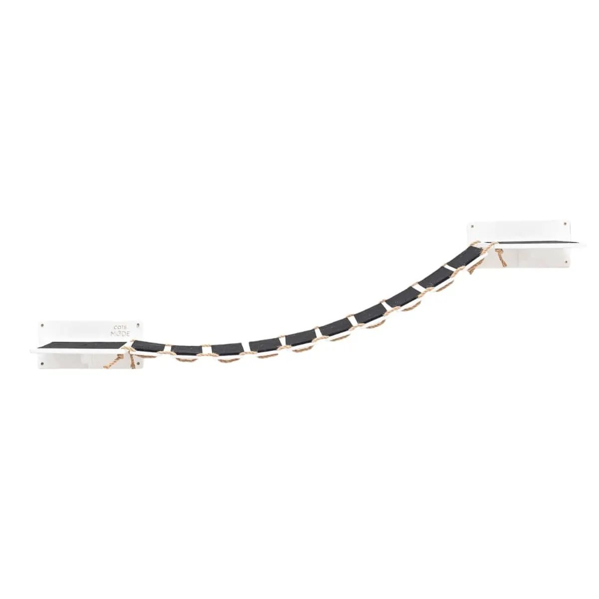 White Wall Mounted Cat Bridge Walkway 48 Inch Vertical Enrichment by Enjoy The Wood