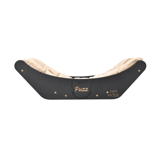 Luxury Modern Curved Cat Wall Bed Perch Black Designed For Climbing And Safe Vantage Point by Enjoy The Wood