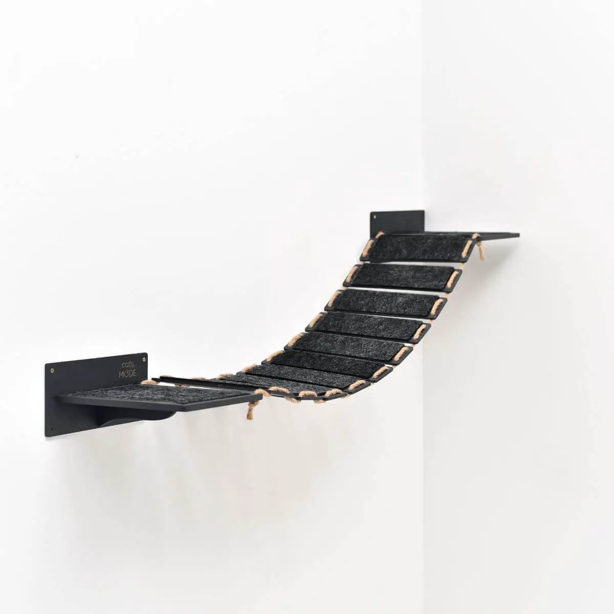 Enjoy The Wood Wall Cat Walk Black 48 Inch Wooden Climbing Bridge by Enjoy The Wood