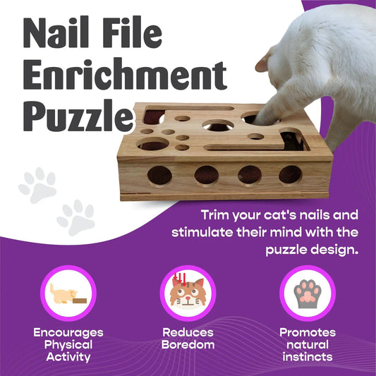 *The Original* Cat Nail File Enrichment Box by Fig & Friends