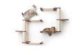 Load image into Gallery viewer, Catastrophic Creations Catacombs cat tree scratching post system; beige condo with sisal posts, shown with two cats.
