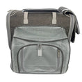 Load image into Gallery viewer, Mr. Peanut's Gold Series Big Apple XL Expandable Pet Carrier V3.0; gray fabric, silver mesh front pocket.
