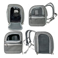 Charger l'image dans la visionneuse de la galerie, Mr. Peanut's Monterey Series airline-compliant horizontal backpack pet carrier, gray fabric with mesh panels
