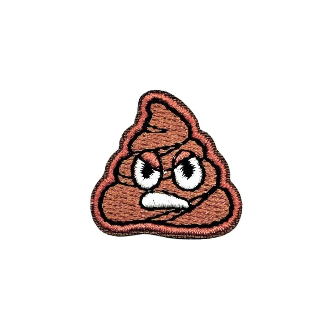 Mini Stinky Poop Morale Patch 1X1 Inch High Embroidered Hook Fastener by kiloninerpets