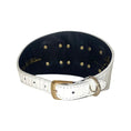 Load image into Gallery viewer, Mikayoga Matte White Snake Collar With 3 Swarovski Rivets by Allysa Payne Beverly Hills
