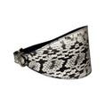 Bild in Galerie-Betrachter laden, Snake collar, white and black snake print, 4-inch wide, by Allysa Payne Beverly Hills.
