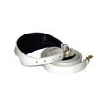 Load image into Gallery viewer, Luxxe Matte White Snake Collar Leash Set With Swarovski Rivets by Allysa Payne Beverly Hills
