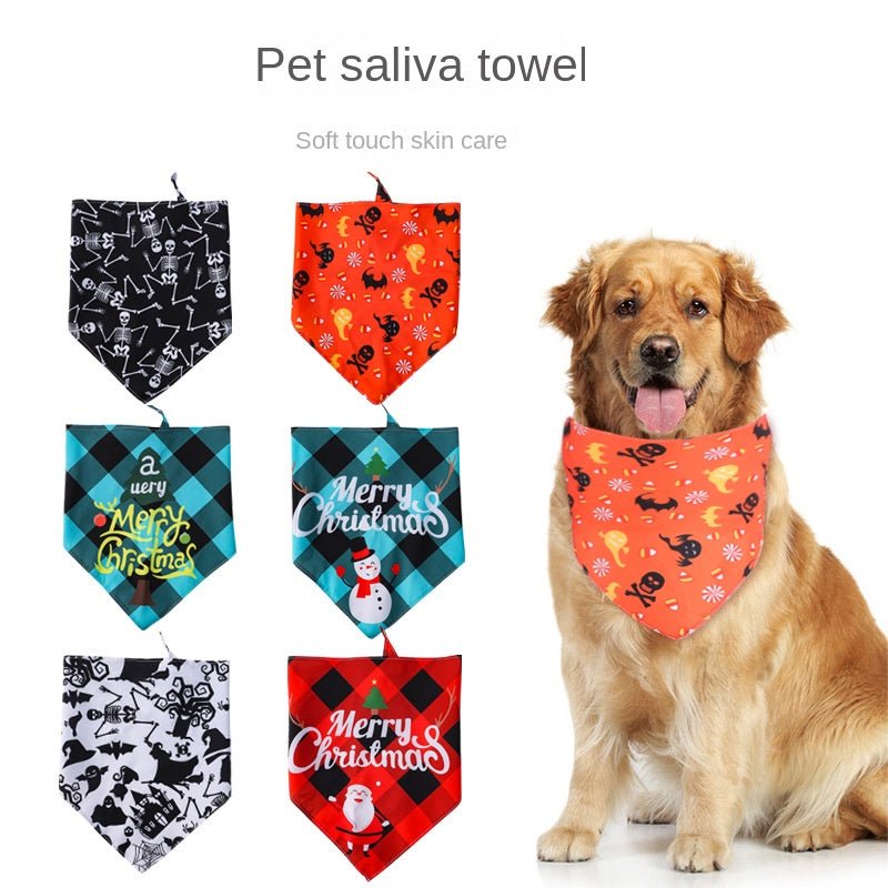 Holiday Dog & Cat Bandana – Halloween, Christmas & Fall Prints