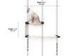 Load image into Gallery viewer, The Double Decker Cat Hanging Bed Set, beige fabric hammock with black mounting brackets by Catastrophic Creations

