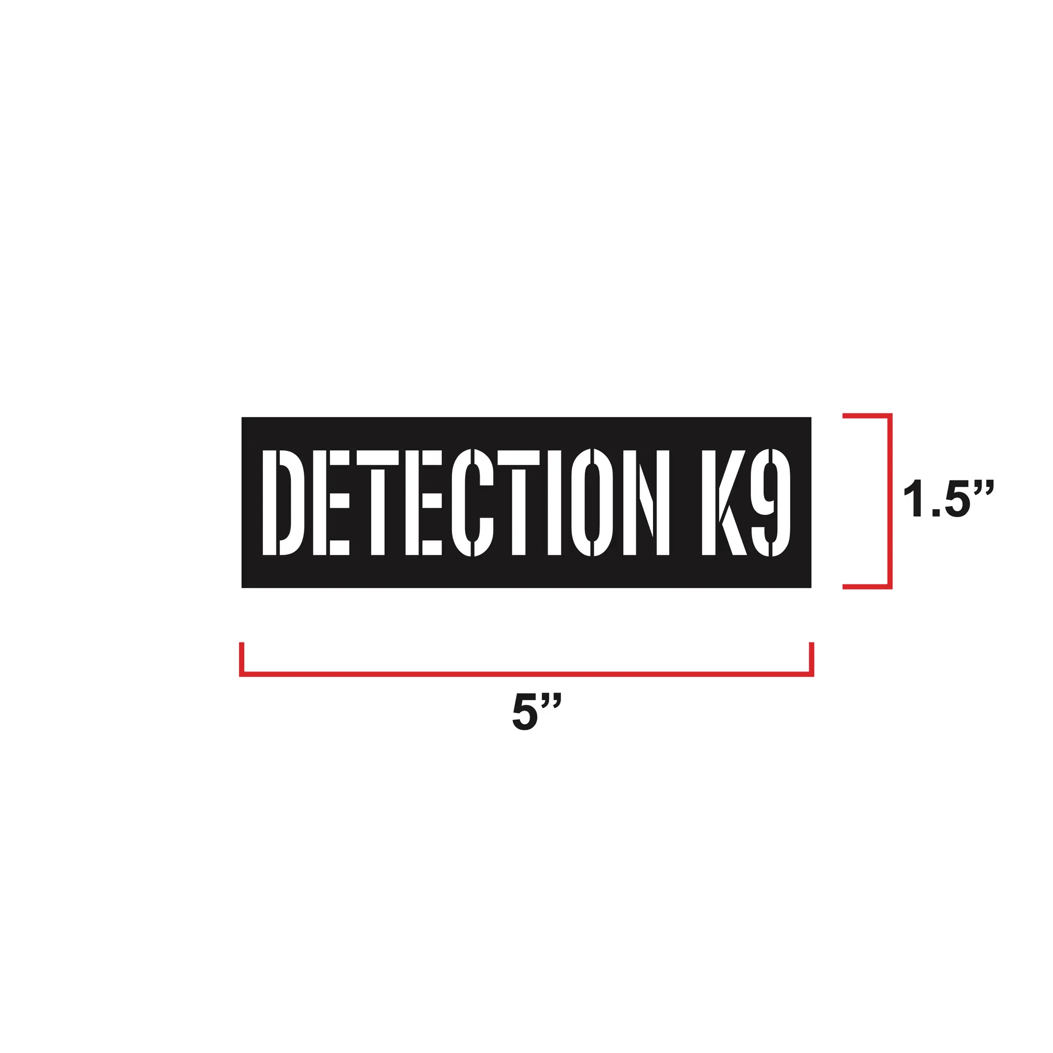 Detection K9 Laser Cut Reflective Morale Patch Hook Fastener 1.5 X 5 by kiloninerpets