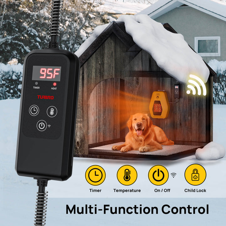 TURBRO Neighborhood DH800A Dog House Heater – 800W, WiFi Option