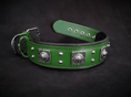 Bild in Galerie-Betrachter laden, The "Eros" collar 2.5 inch wide Green - Pet Collars & Harnesses from Bestia Dog Gear
