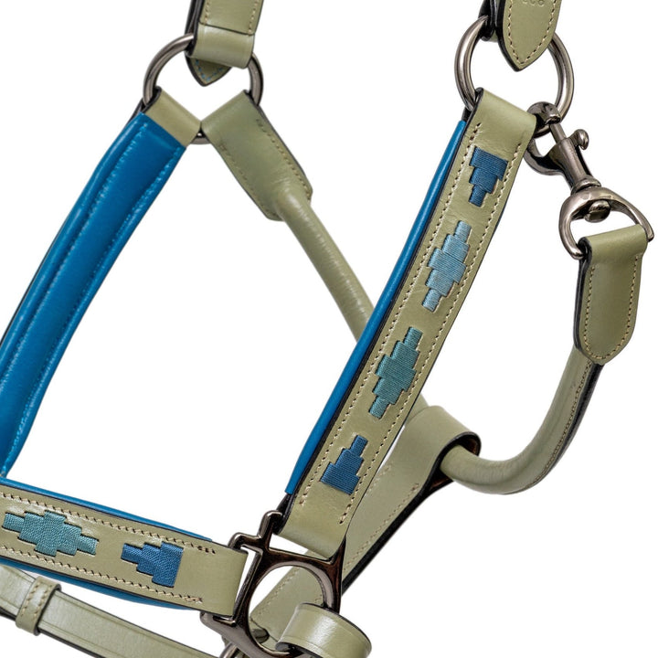 Halter Ego Azura Leather Horse Halter, close-up of the noseband and padding