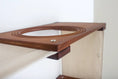 Carica l'immagine nel visualizzatore della galleria, The Deluxe Cat Fort - Modern Cat Condo, wooden frame with circular tunnel opening and beige fabric hammock
