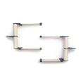 Load image into Gallery viewer, The Catacombs Cat Tree Scratching Post System cat condo with beige platforms and rope-wrapped posts.
