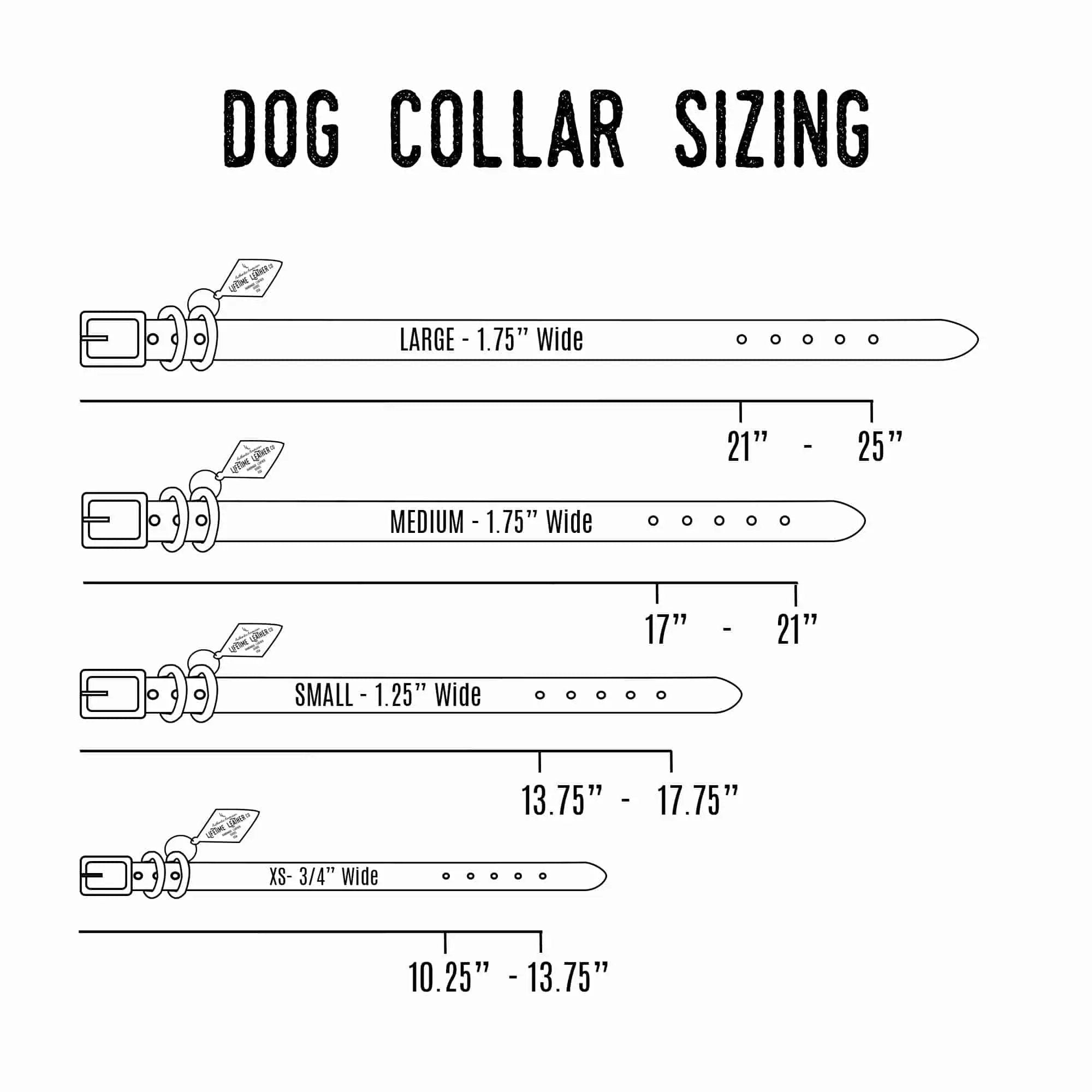 Designer Premium American Leather Dog Collar Full Grain Handcrafted by Lifetime Leather Co