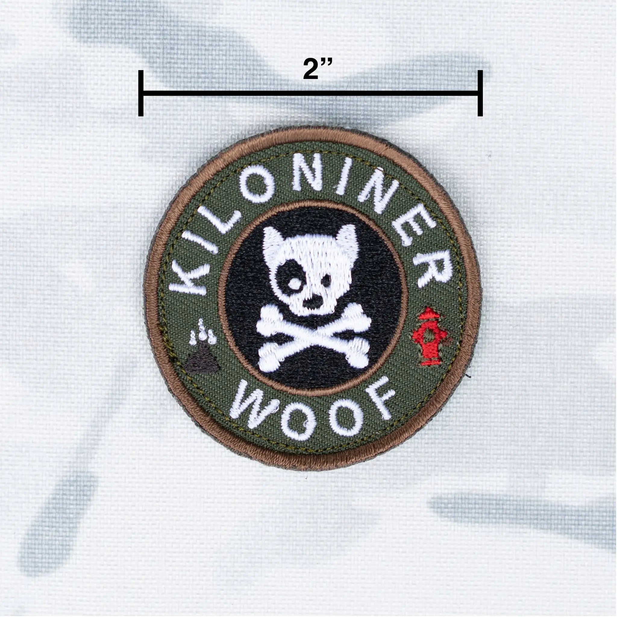 The Kiloniner Woof Mini Jungle Embroidered Dog Morale Patch
