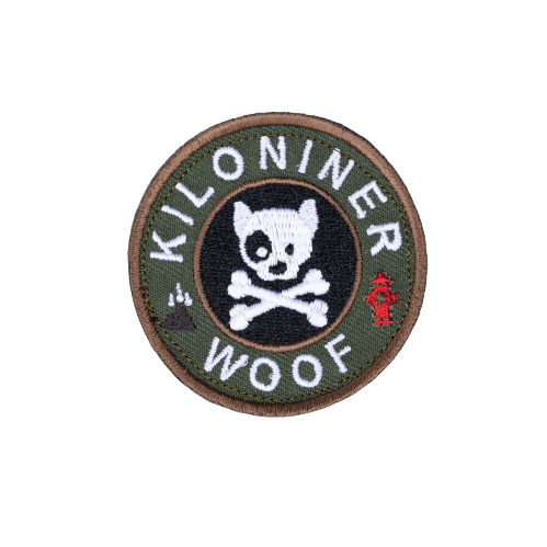 The Kiloniner Woof Mini Jungle Embroidered Dog Morale Patch