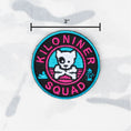 Carica l'immagine nel visualizzatore della galleria, PT Mini Dog And Crossbones Morale Patch Pink Turquoise Embroidery 2 Inch Diameter Modular Tactical Gear Identifier by kiloninerpets

