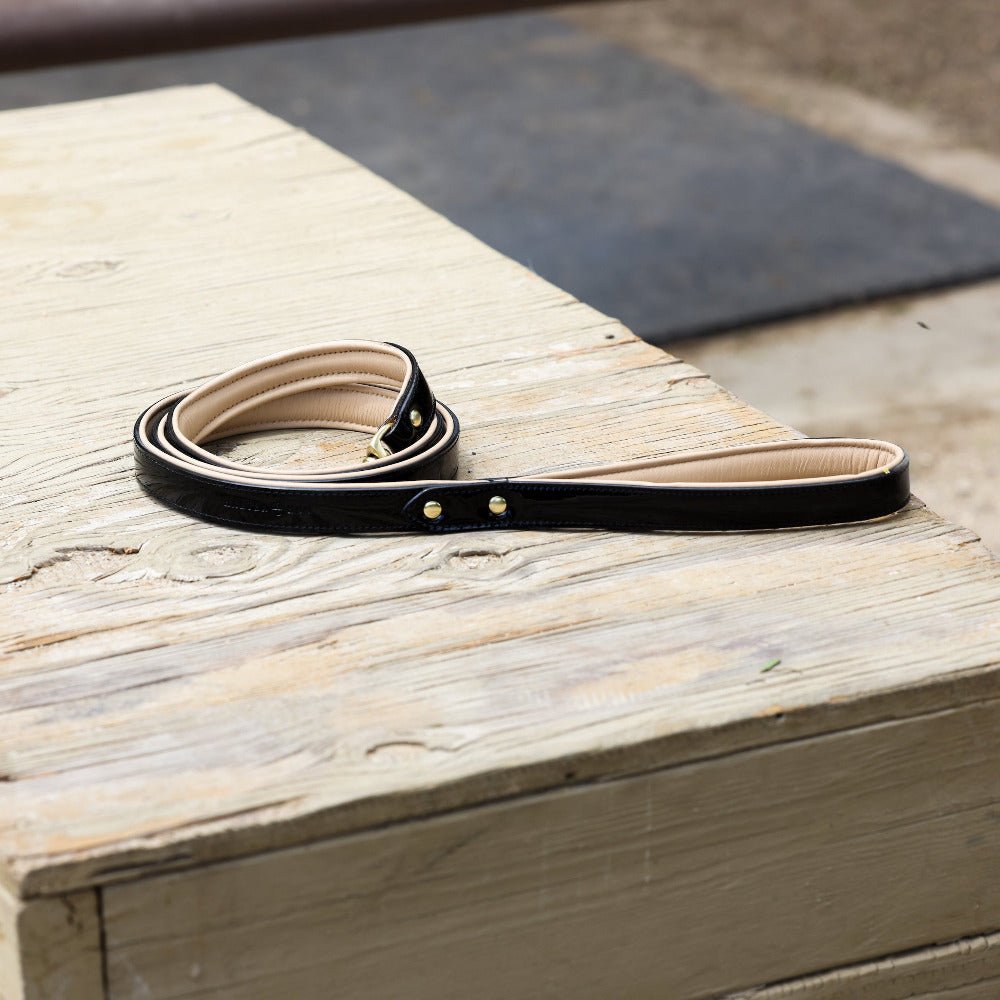 Halter Ego Thea Black Patent Leather Dog Leash